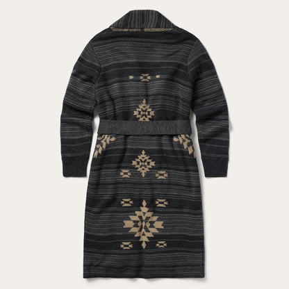 Southwest Blanket Cardigan Charcoal - Stetson