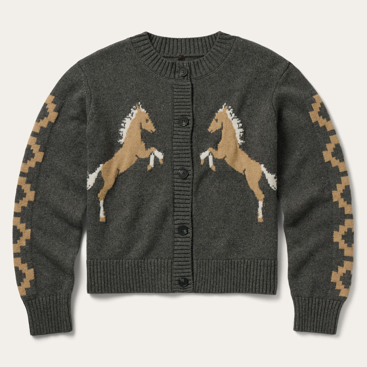 Horse Cardigan Charcoal - Stetson