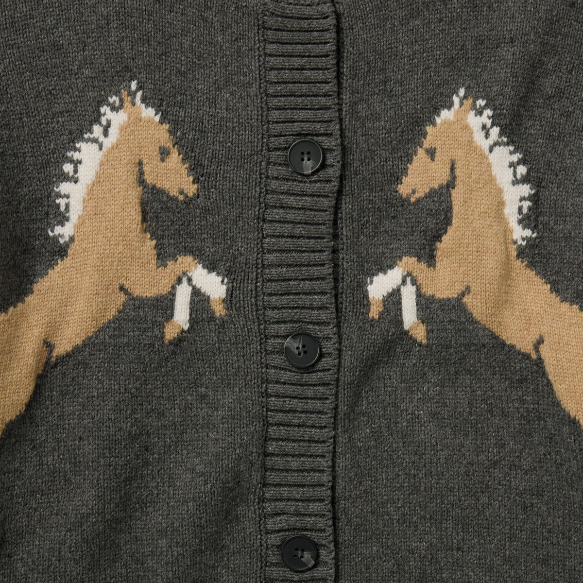 Horse Cardigan Charcoal - Stetson