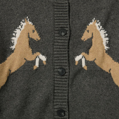 Horse Cardigan Charcoal - Stetson