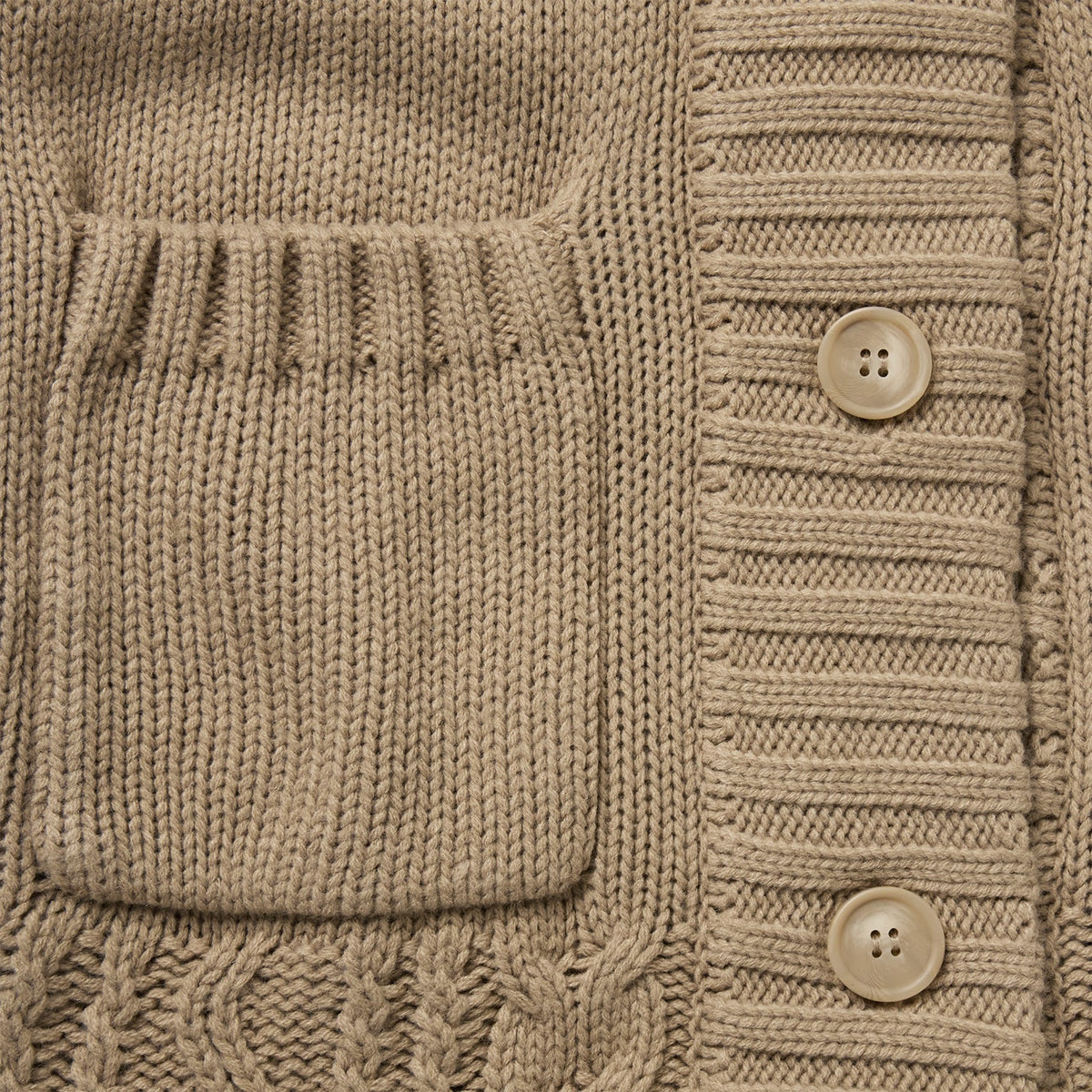 Western Shawl Cardigan Tan - Stetson