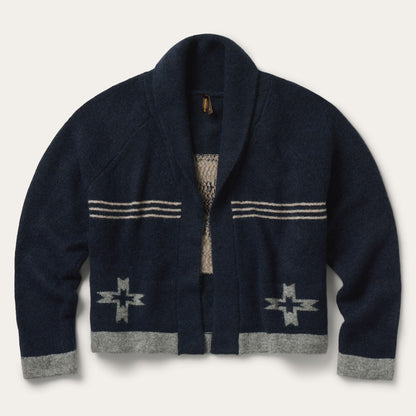 Western Rider Shawl Cardigan Navy - Stetson