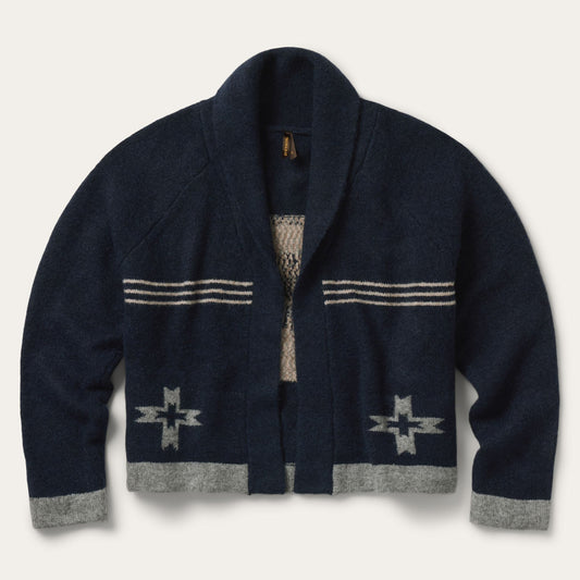 Western Rider Shawl Cardigan Navy - Stetson