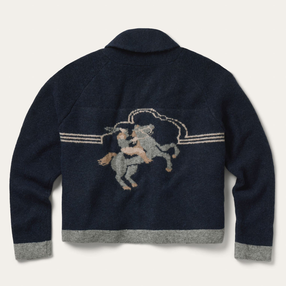 Western Rider Shawl Cardigan Navy - Stetson