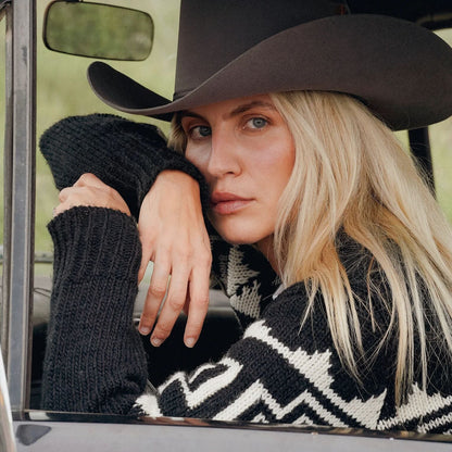 Southwest Cardigan Black - Stetson