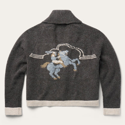 Cropped Retro Cowgirl Sweater Brown - Stetson