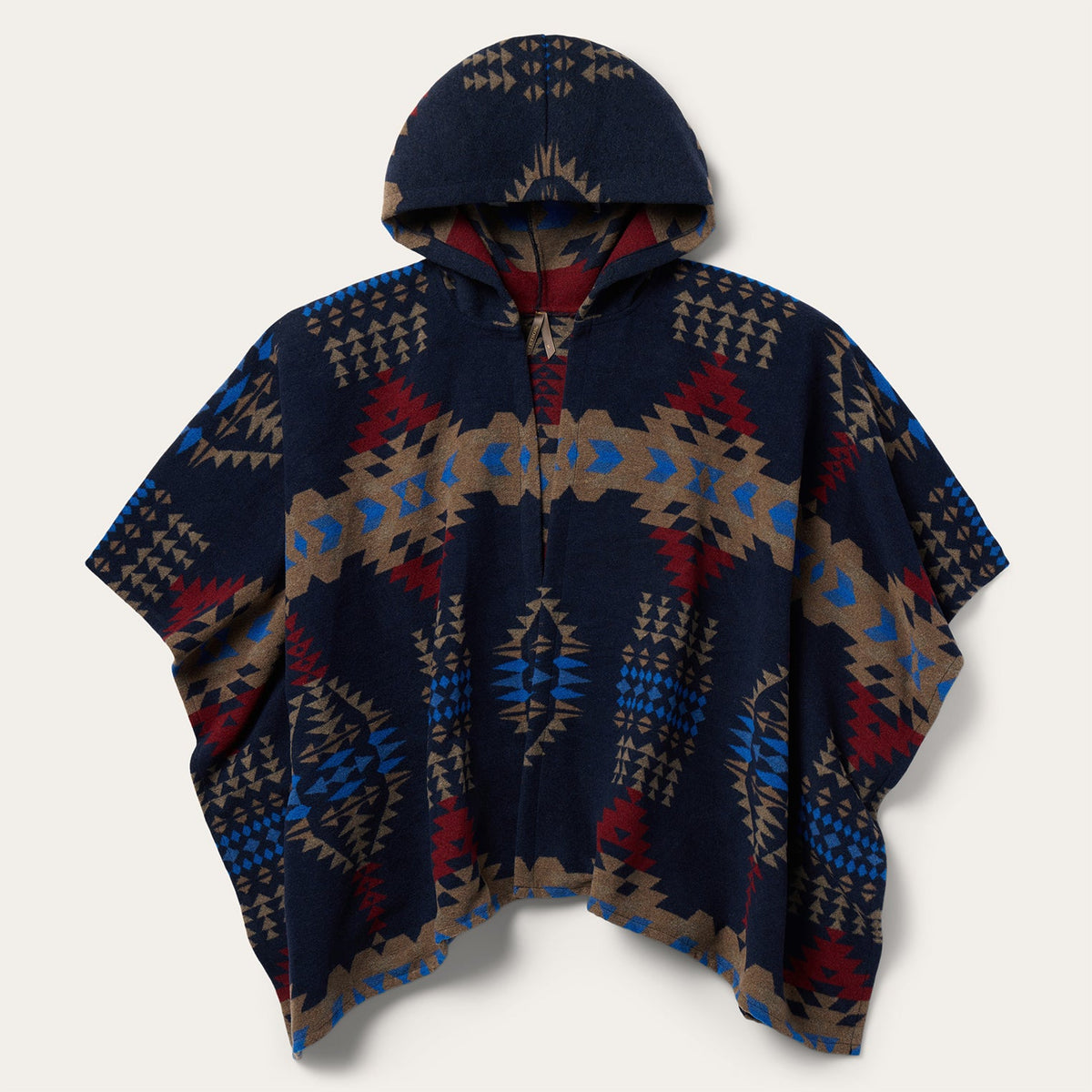 Hooded Serape Blanket Wrap Blue - Stetson