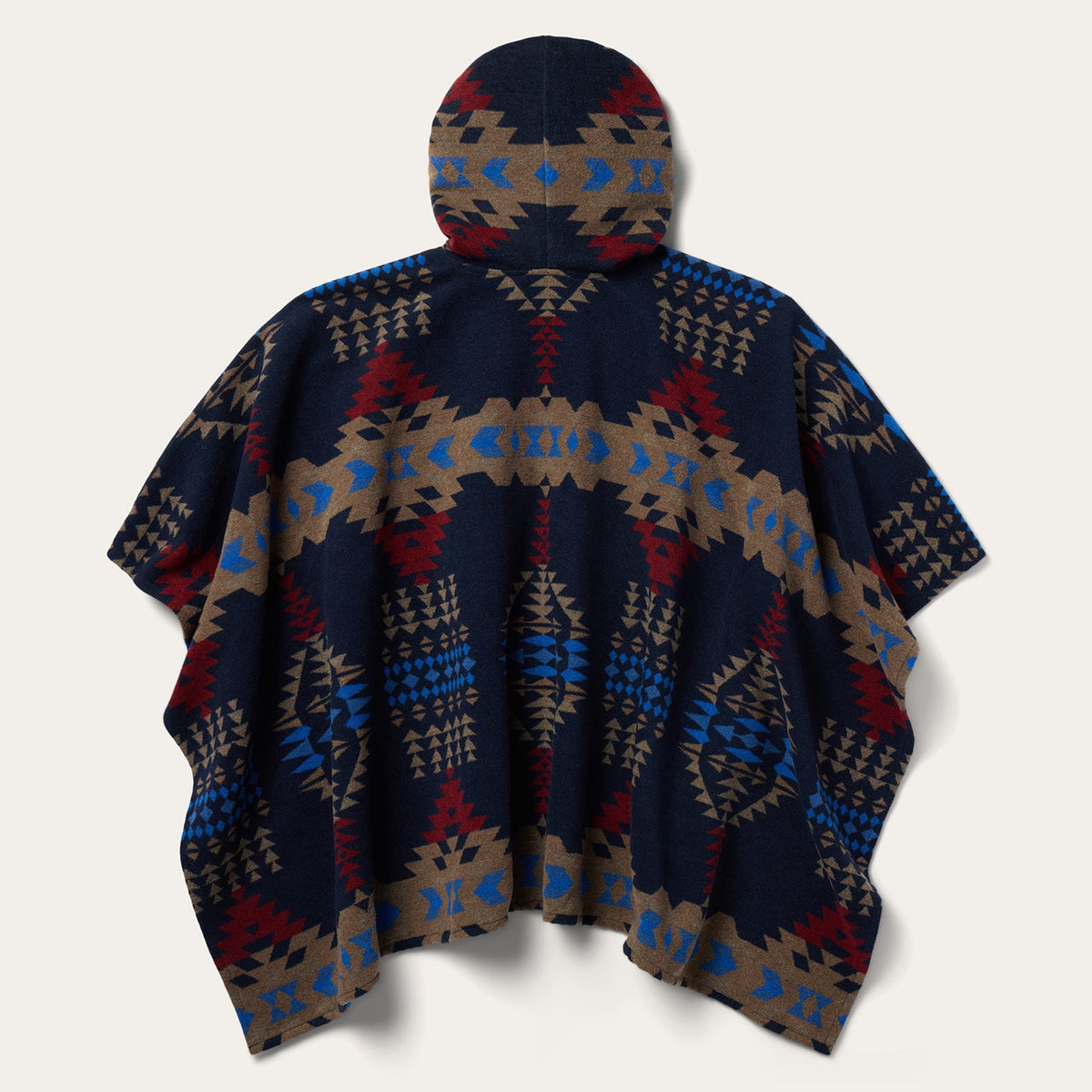 Hooded Serape Blanket Wrap Blue - Stetson