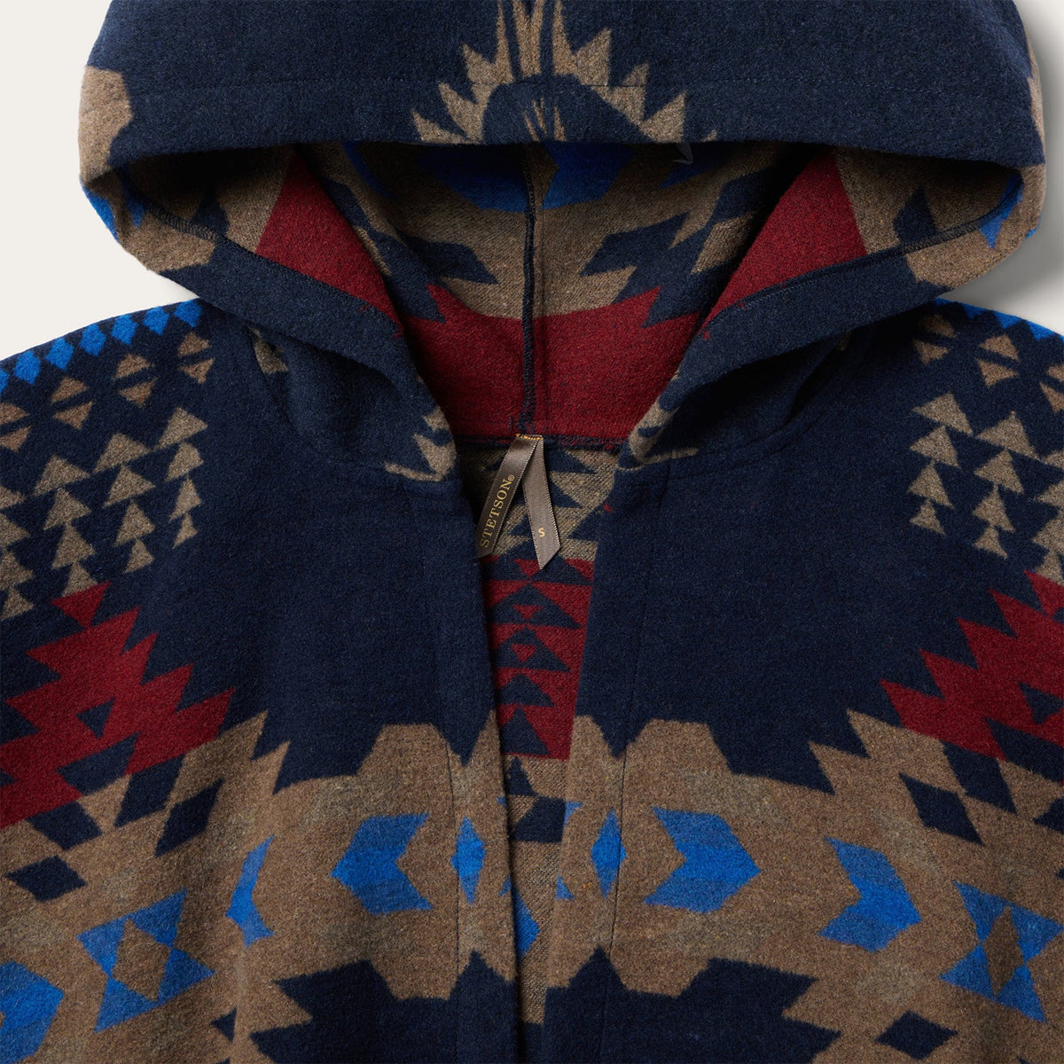 Hooded Serape Blanket Wrap Blue - Stetson