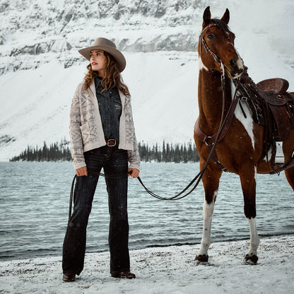 Cropped Shawl Collar Cardigan Brown - Stetson
