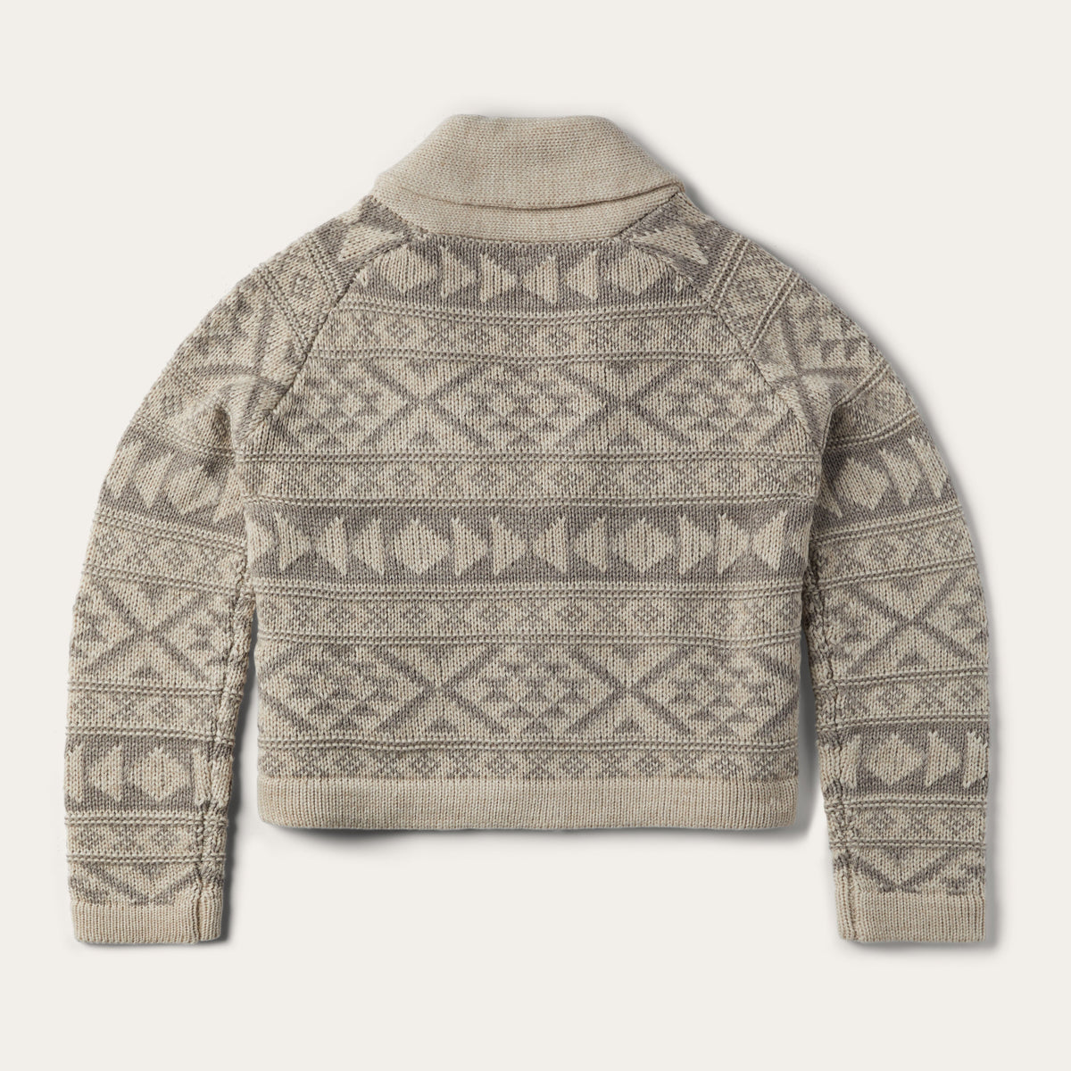 Cropped Shawl Collar Cardigan Brown - Stetson
