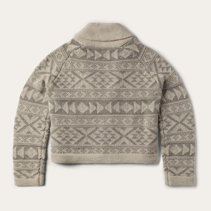 Cropped Shawl Collar Cardigan Brown - Stetson