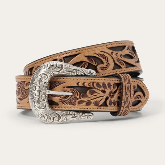 Flora Cutout Leather Belt Tan - Stetson