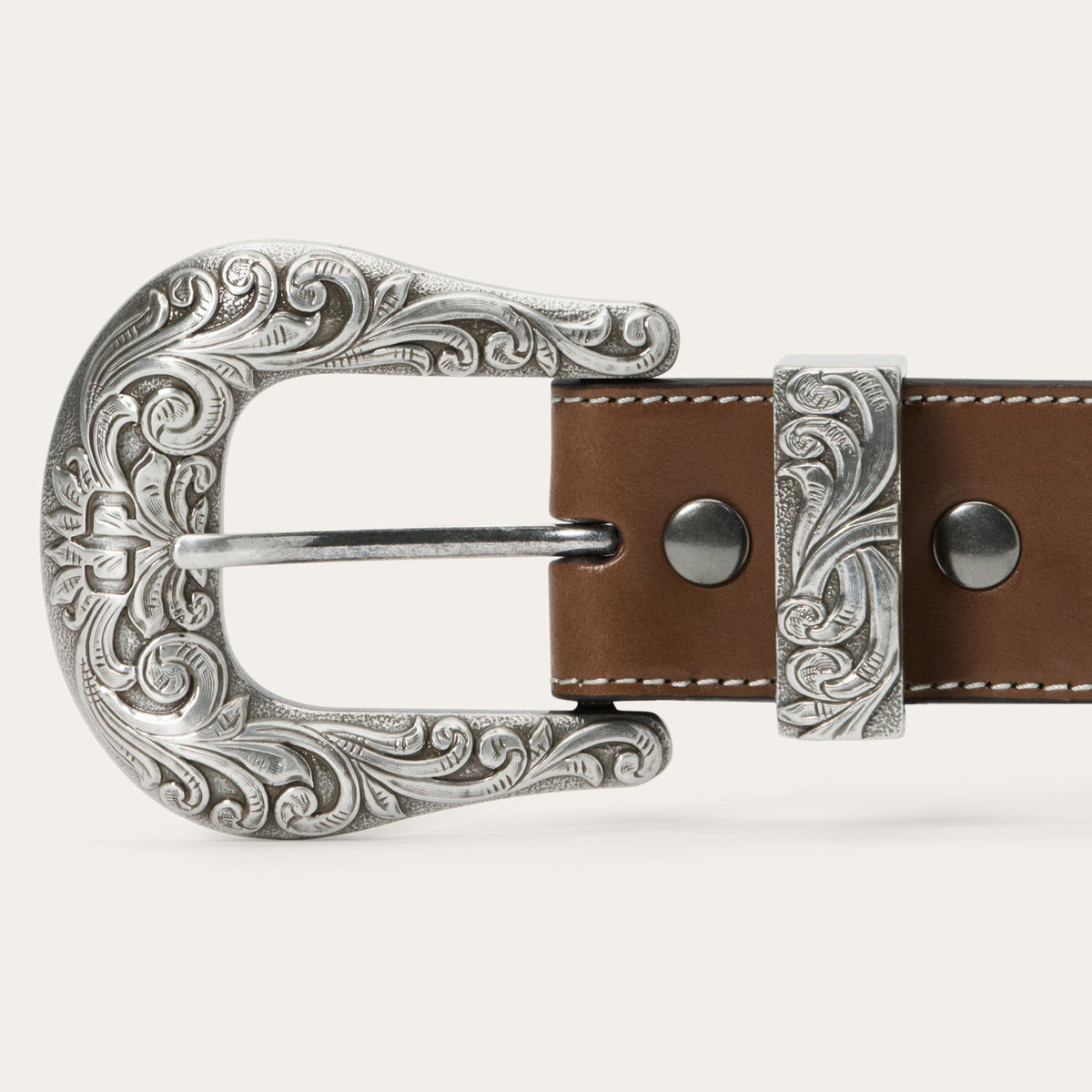 Tommy Bahama x Stetson Embroidered Leather Belt Brown - Stetson