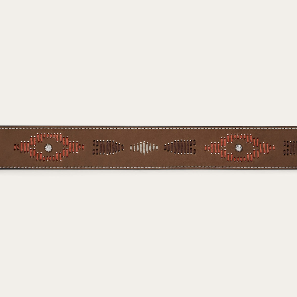 Tommy Bahama x Stetson Embroidered Leather Belt Brown - Stetson
