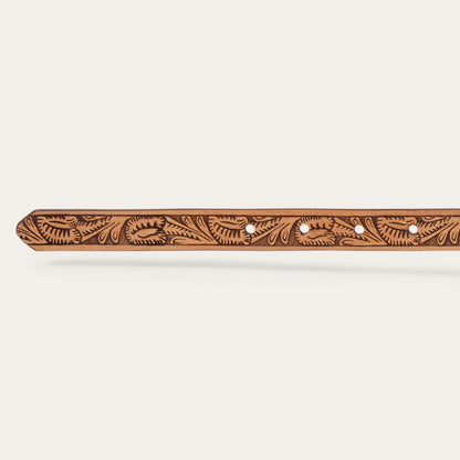 Southwestern Tooled Concho Belt Brown - Stetson