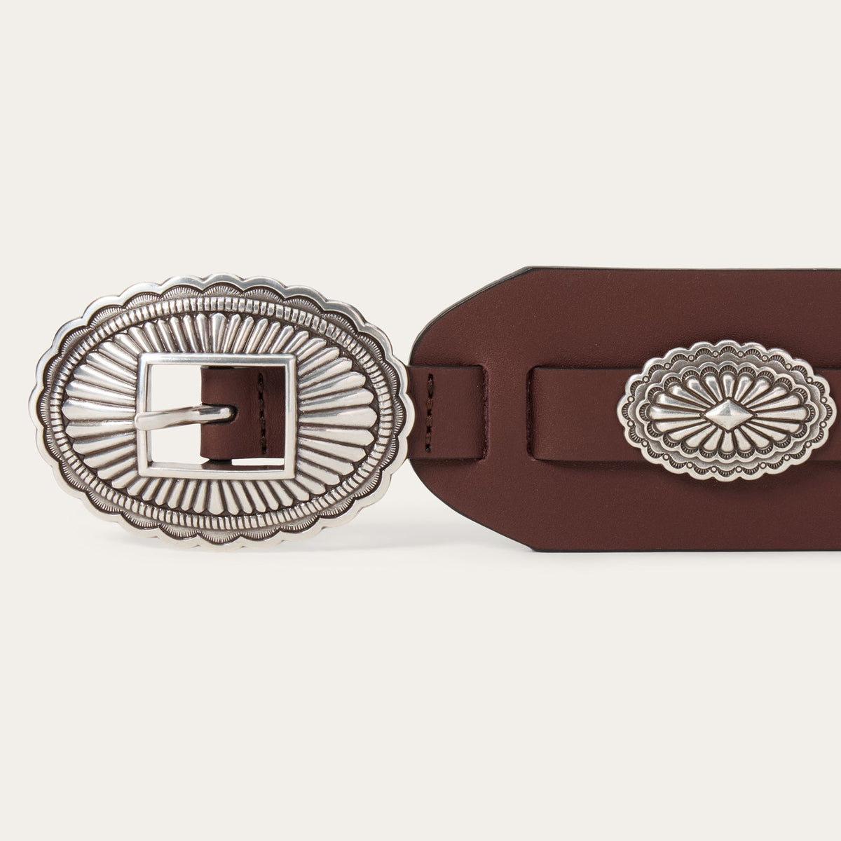 Southwestern Concho Wide Belt Brown - Stetson