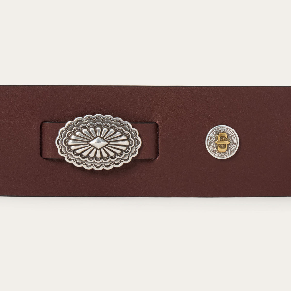 Southwestern Concho Wide Belt Brown - Stetson