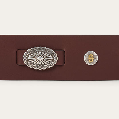 Southwestern Concho Wide Belt Brown - Stetson