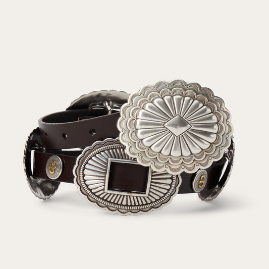 Southwestern Concho Belt Dark Brown - Stetson