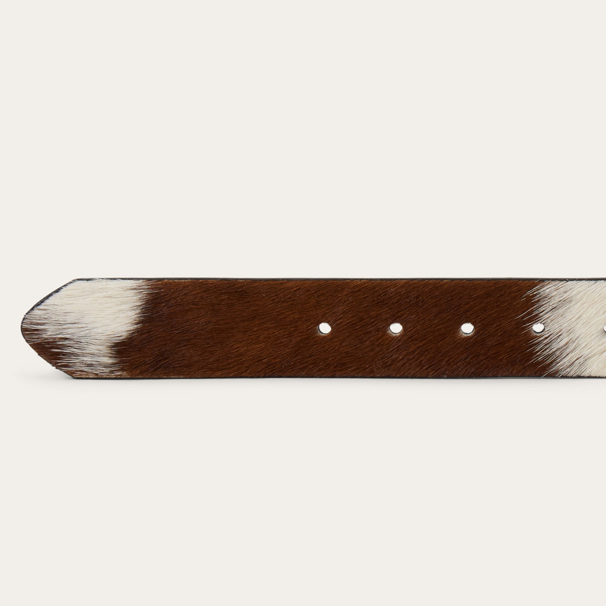 Hair-On-Hide Southwestern Buckle Belt Brown / White - Stetson
