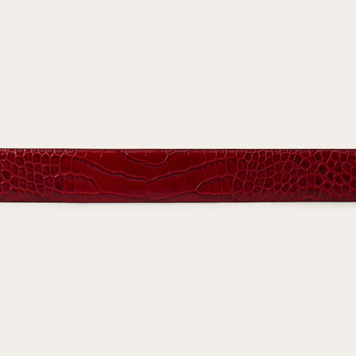 Croco Print Tapered Belt Red - Stetson