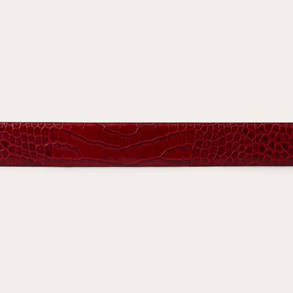 Croco Print Tapered Belt Red - Stetson