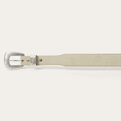 Stetson & THE GREAT. Western Narrow Belt Cream With Silver - Stetson