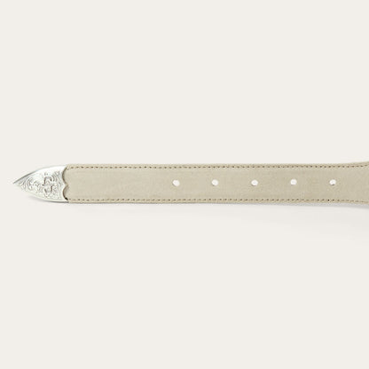 Stetson & THE GREAT. Western Narrow Belt Cream With Silver - Stetson