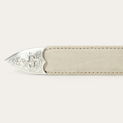 Stetson & THE GREAT. Western Narrow Belt Cream With Silver - Stetson