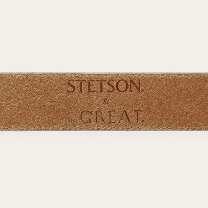 Stetson & THE GREAT. Western Narrow Belt Cream With Silver - Stetson