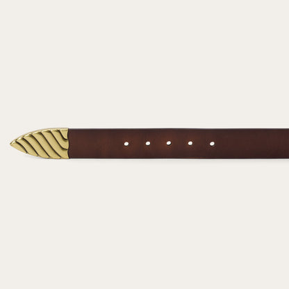 Stetson & THE GREAT. Big Buckle Belt Cognac With Brass - Stetson