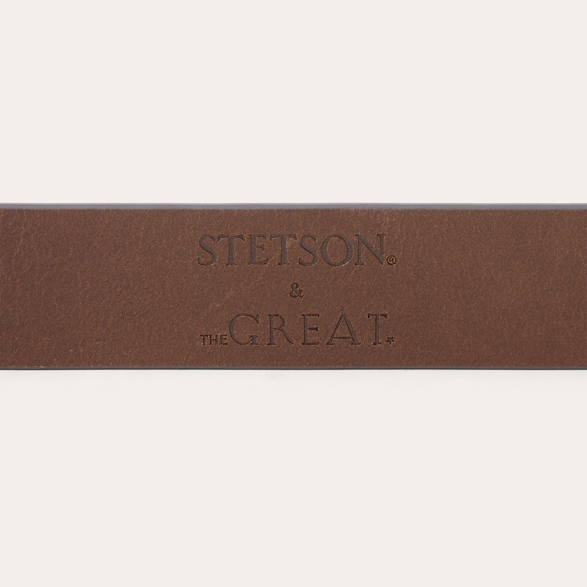 Stetson & THE GREAT. Big Buckle Belt Cognac With Brass - Stetson