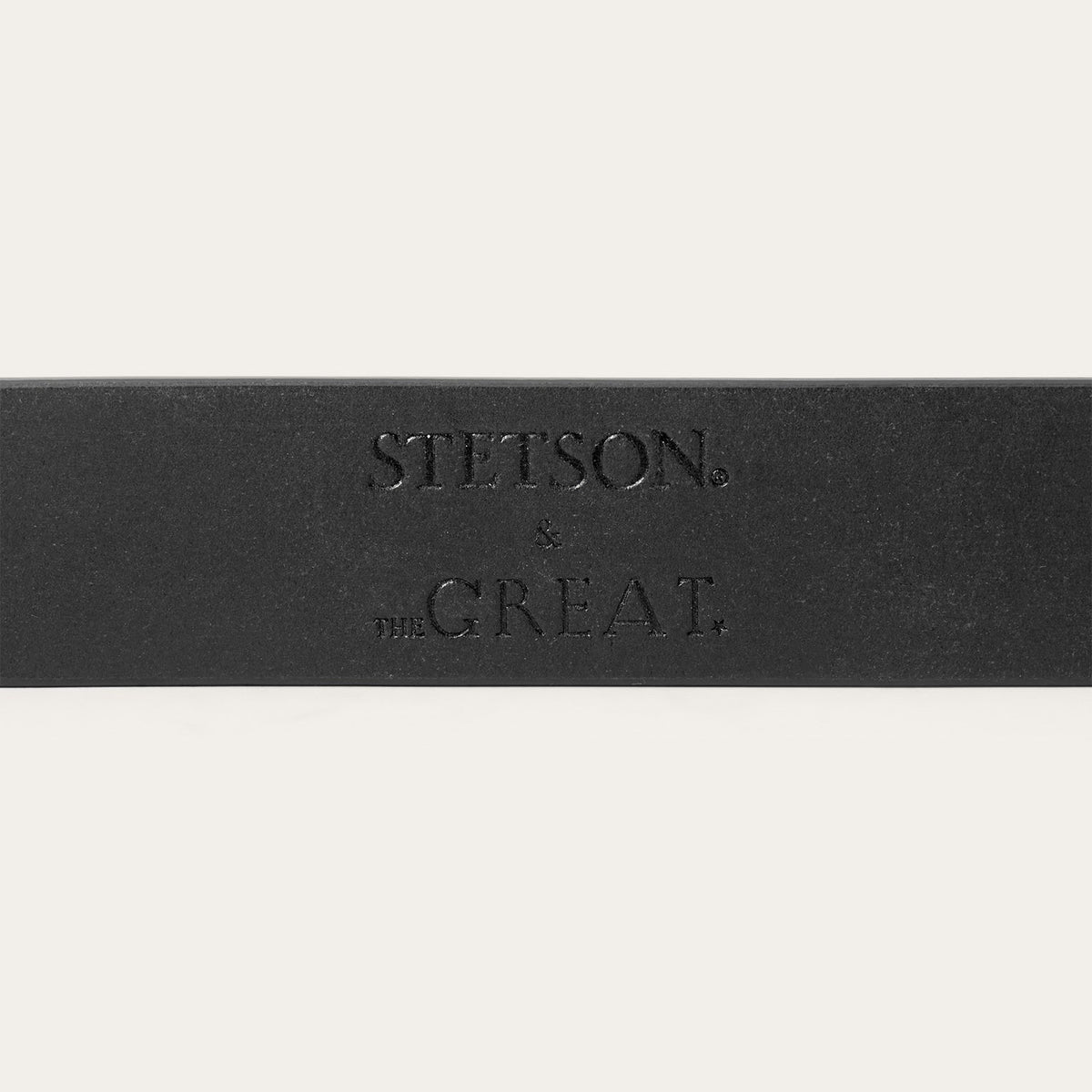 Stetson & THE GREAT. Big Buckle Belt Black With Silver - Stetson