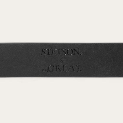 Stetson & THE GREAT. Big Buckle Belt Black With Silver - Stetson