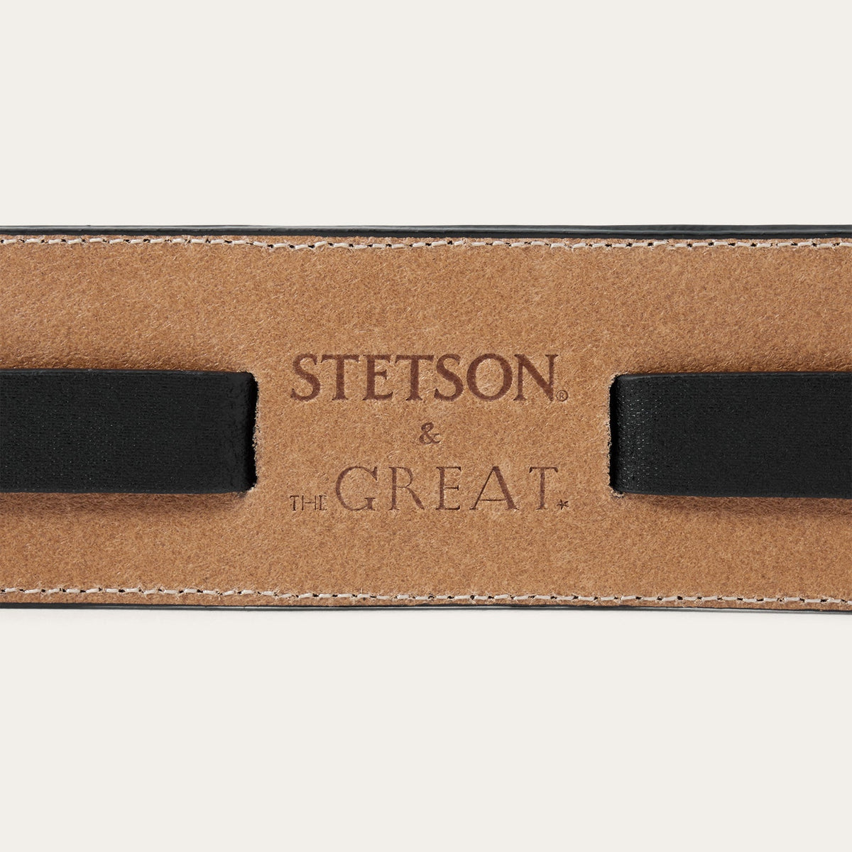 Stetson & THE GREAT. Tooled Waist Belt Black With Silver - Stetson