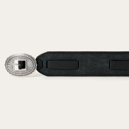 Stetson & THE GREAT. Tooled Waist Belt Black With Silver - Stetson