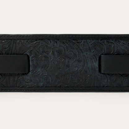 Stetson & THE GREAT. Tooled Waist Belt Black With Silver - Stetson