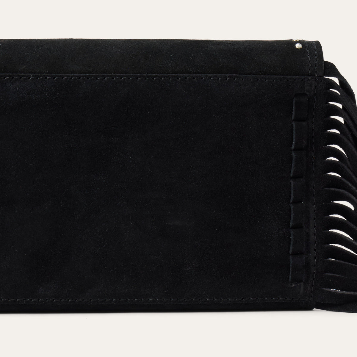 Spiral Suede Fringed Clutch Black - Stetson
