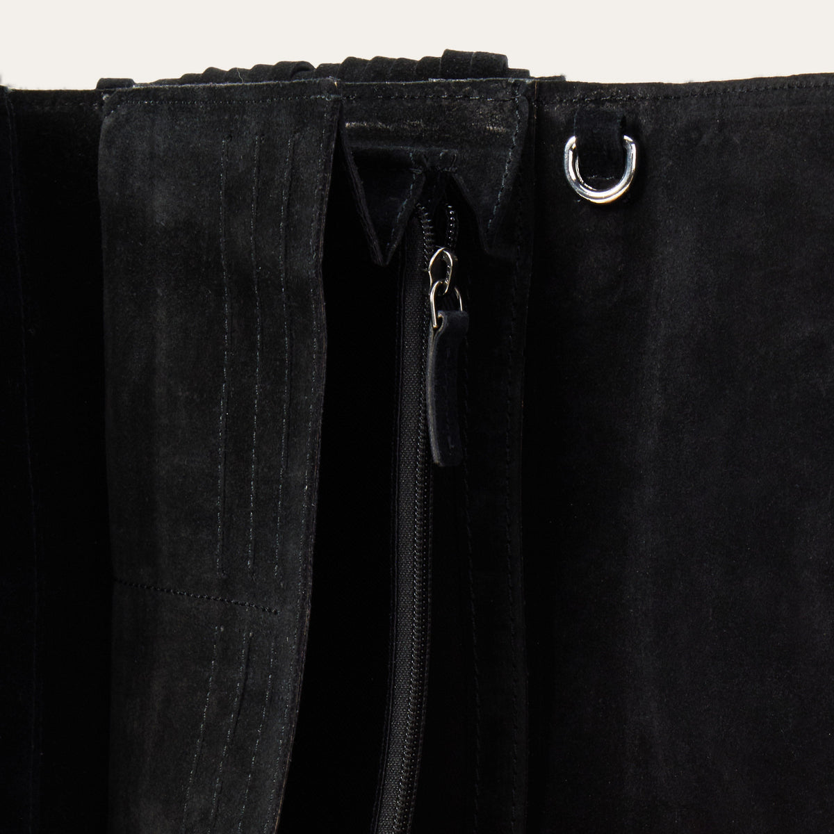 Spiral Suede Fringed Clutch Black - Stetson