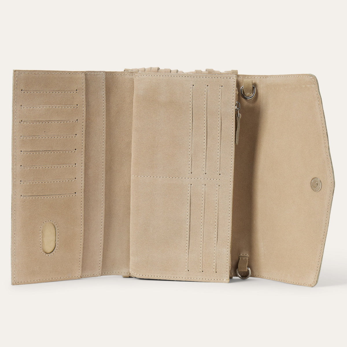 Spiral Suede Fringed Clutch Sand - Stetson