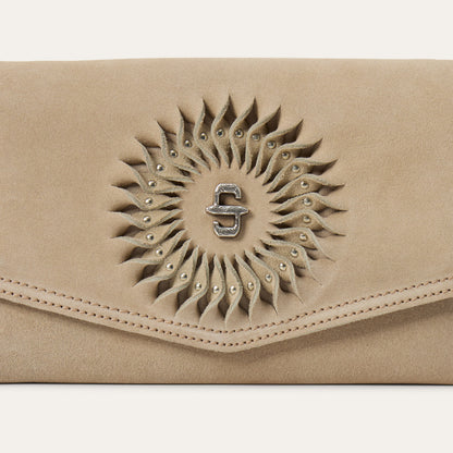 Spiral Suede Fringed Clutch Sand - Stetson