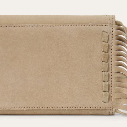 Spiral Suede Fringed Clutch Sand - Stetson