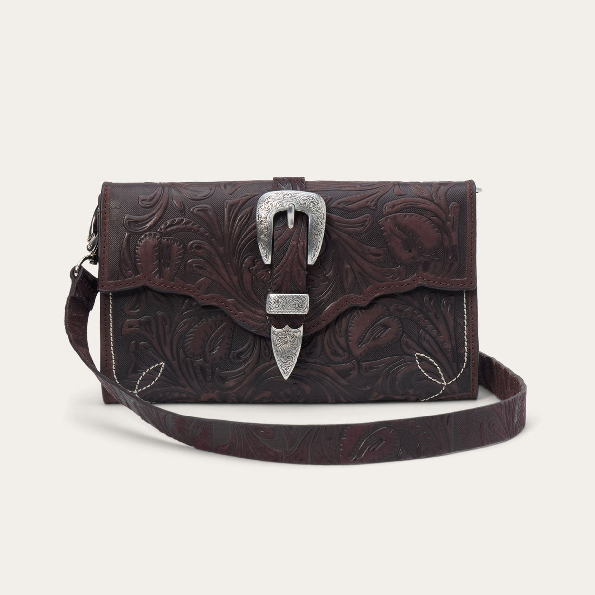 Tooled Clutch Wallet Brown - Stetson