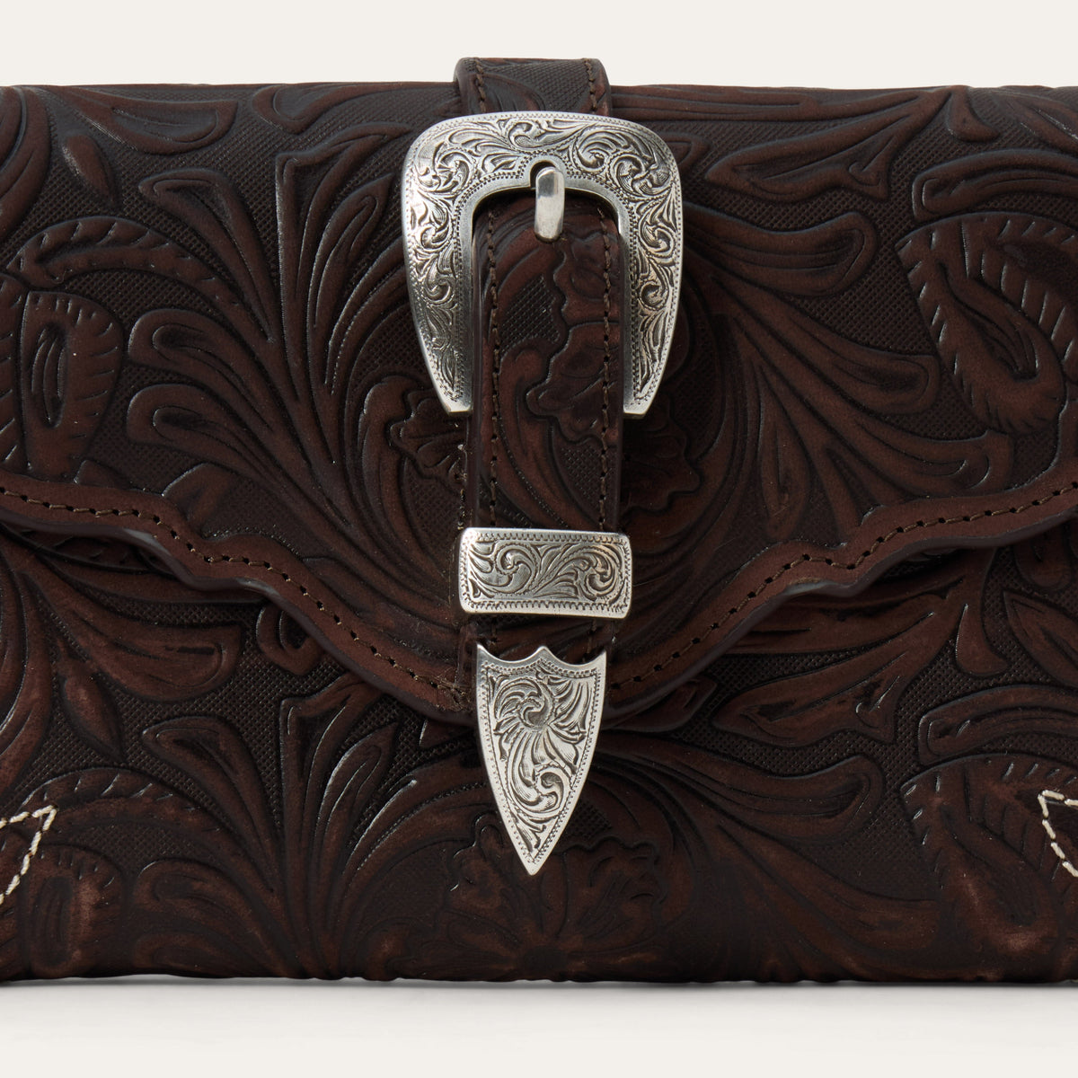 Tooled Clutch Wallet Brown - Stetson