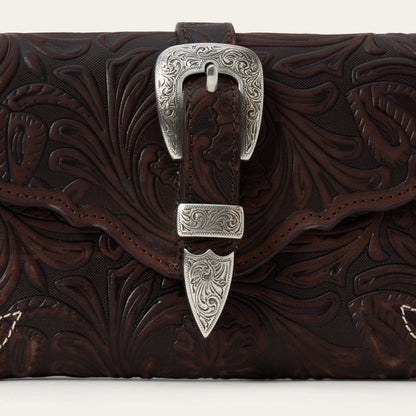 Tooled Clutch Wallet Brown - Stetson