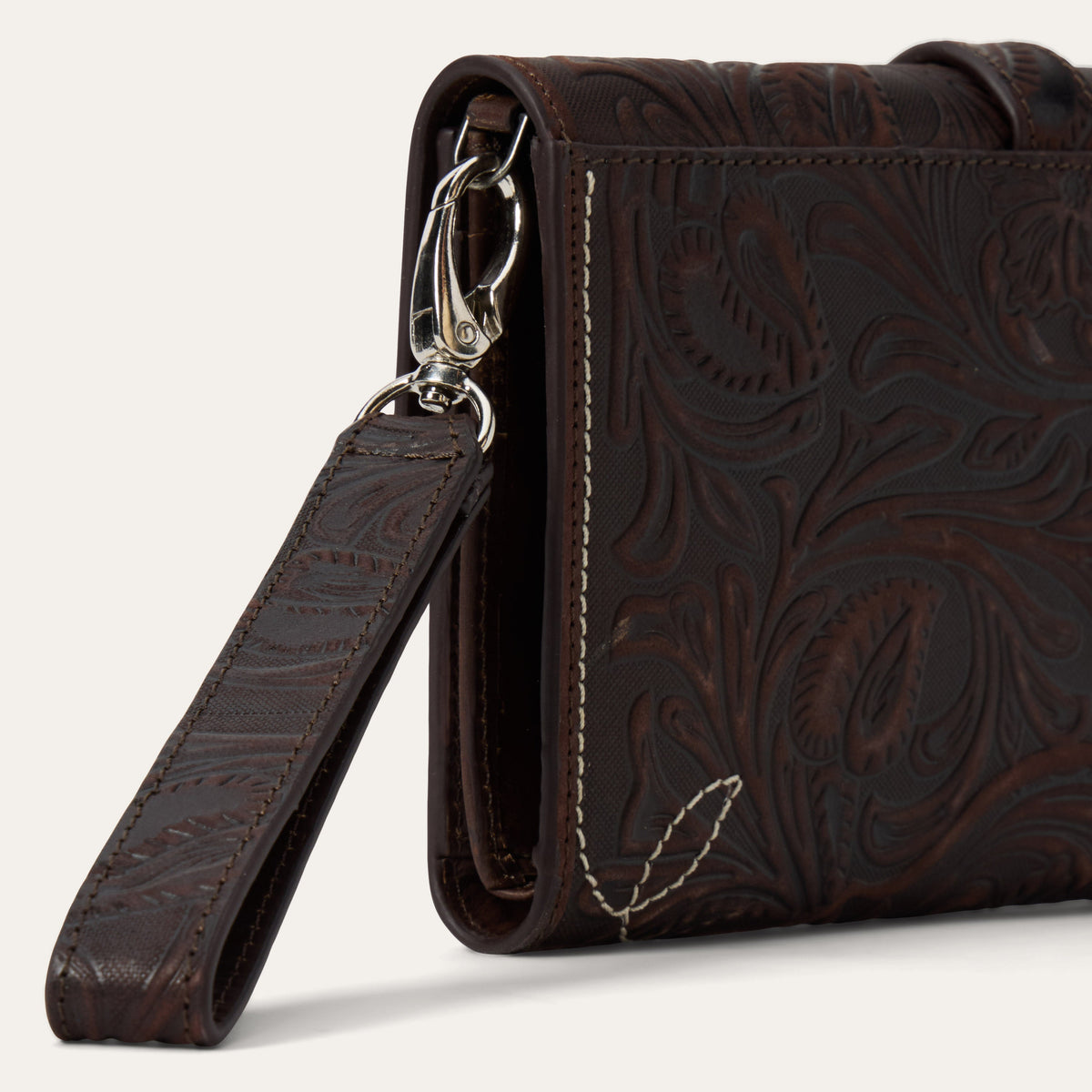 Tooled Clutch Wallet Brown - Stetson