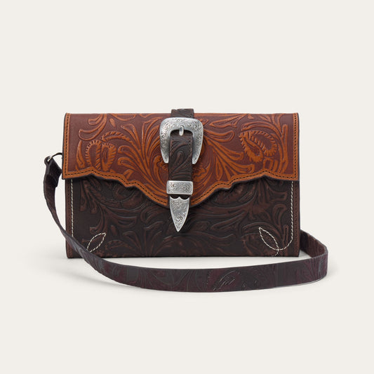 Tooled Clutch Wallet Brown / Tan - Stetson