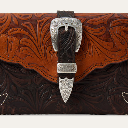 Tooled Clutch Wallet Brown / Tan - Stetson