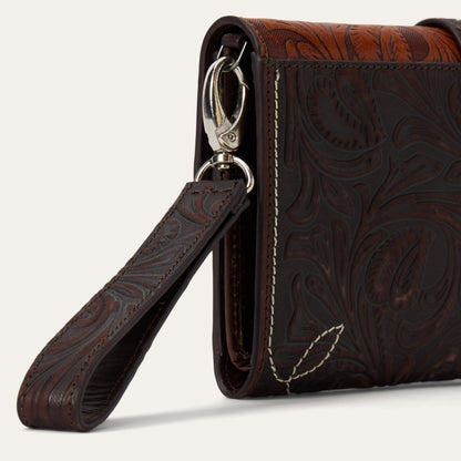 Tooled Clutch Wallet Brown / Tan - Stetson